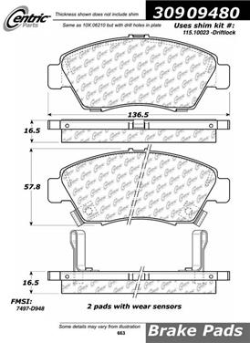 Disc Brake Pad Set CE 309.09480