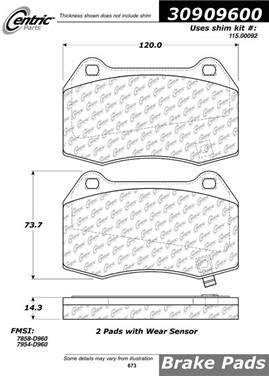 Disc Brake Pad Set CE 309.09600