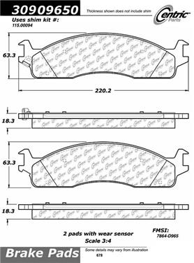 Disc Brake Pad Set CE 309.09650