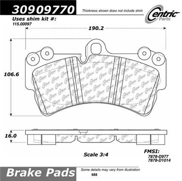 Disc Brake Pad Set CE 309.09770