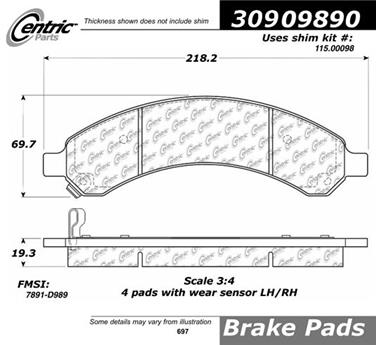 Disc Brake Pad Set CE 309.09890