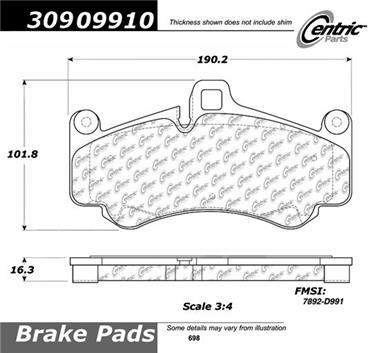 Disc Brake Pad Set CE 309.09910