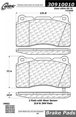 Disc Brake Pad Set CE 309.10010