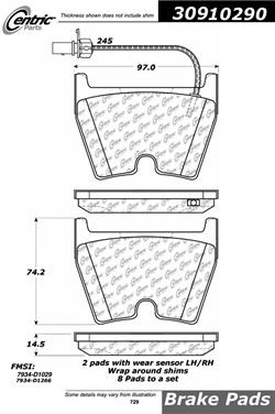 Disc Brake Pad Set CE 309.10290