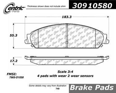 Disc Brake Pad Set CE 309.10580