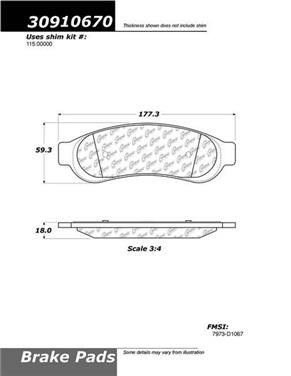 Disc Brake Pad Set CE 309.10670