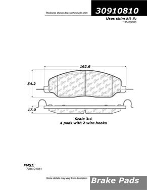 Disc Brake Pad Set CE 309.10810