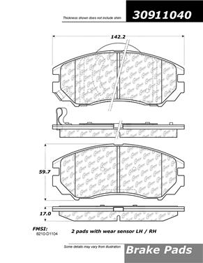 Disc Brake Pad Set CE 309.11040