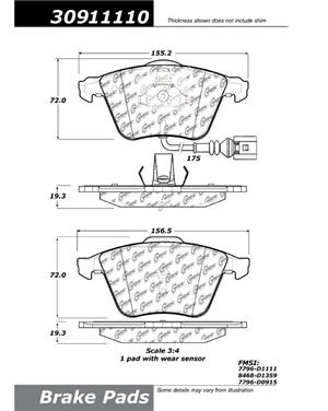 Disc Brake Pad Set CE 309.11110