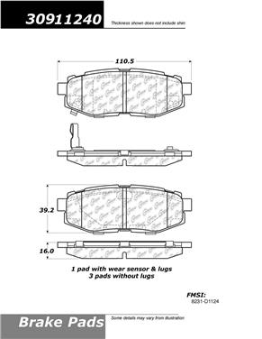 Disc Brake Pad Set CE 309.11240