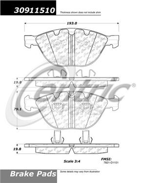 Disc Brake Pad Set CE 309.11510