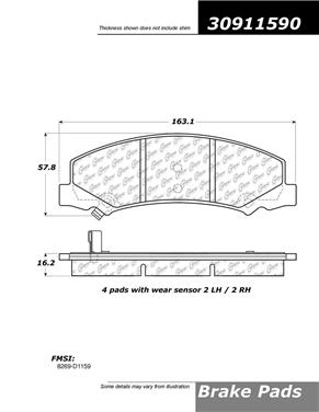 Disc Brake Pad Set CE 309.11590