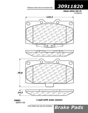 Disc Brake Pad Set CE 309.11820