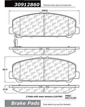 Disc Brake Pad Set CE 309.12860