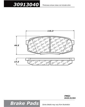 Disc Brake Pad Set CE 309.13040