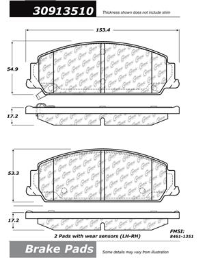 Disc Brake Pad Set CE 309.13510