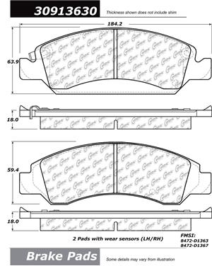 Disc Brake Pad Set CE 309.13630