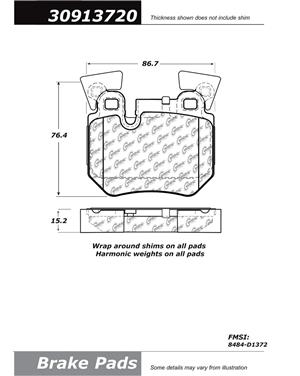 Disc Brake Pad Set CE 309.13720