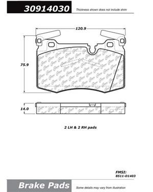 Disc Brake Pad Set CE 309.14030