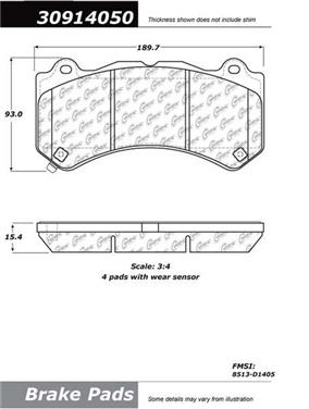 Disc Brake Pad Set CE 309.14050