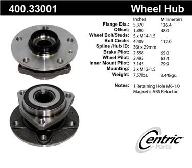 Axle Bearing and Hub Assembly CE 400.33001E