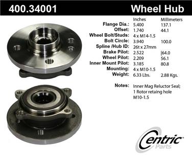 Axle Bearing and Hub Assembly CE 400.34001E