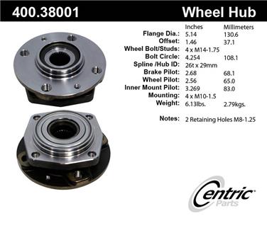 Axle Bearing and Hub Assembly CE 400.38001E