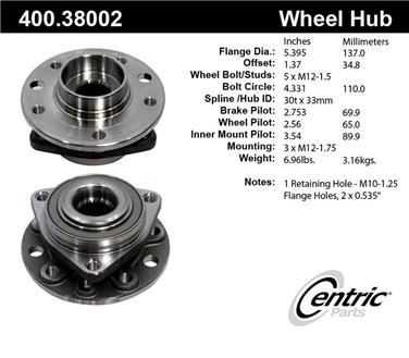 Axle Bearing and Hub Assembly CE 400.38002E