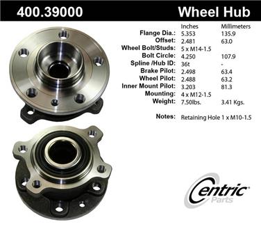 Axle Bearing and Hub Assembly CE 400.39000E