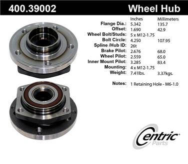 Axle Bearing and Hub Assembly CE 400.39002E