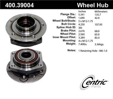 Axle Bearing and Hub Assembly CE 400.39004E