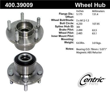 Axle Bearing and Hub Assembly CE 400.39009E