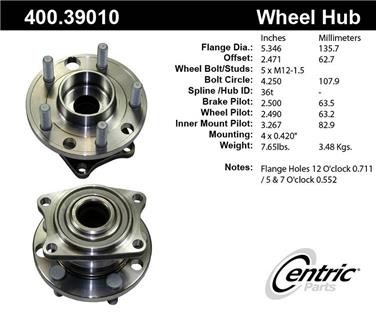 Axle Bearing and Hub Assembly CE 400.39010E