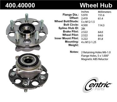 Axle Bearing and Hub Assembly CE 400.40000E