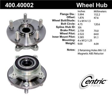 Axle Bearing and Hub Assembly CE 400.40002E