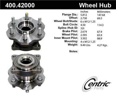 Axle Bearing and Hub Assembly CE 400.42000E