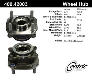 Axle Bearing and Hub Assembly CE 400.42003E