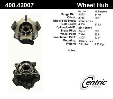 Axle Bearing and Hub Assembly CE 400.42007E