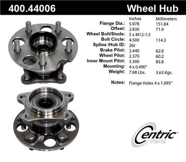 Axle Bearing and Hub Assembly CE 400.44006E