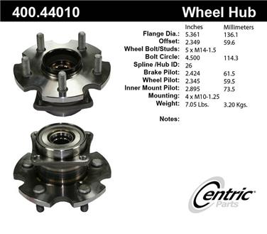 Axle Bearing and Hub Assembly CE 400.44010