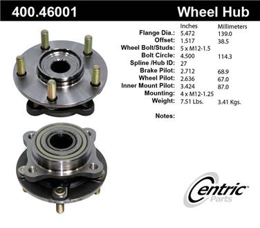 Axle Bearing and Hub Assembly CE 400.46001E