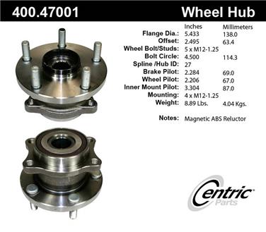 Axle Bearing and Hub Assembly CE 400.47001E