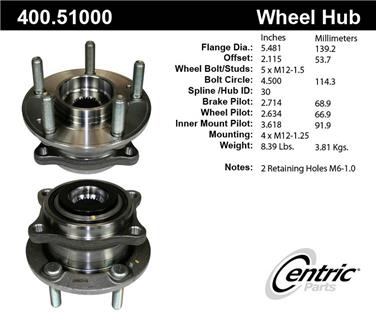 Axle Bearing and Hub Assembly CE 400.51000E