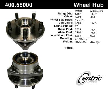 Axle Bearing and Hub Assembly CE 400.58000E