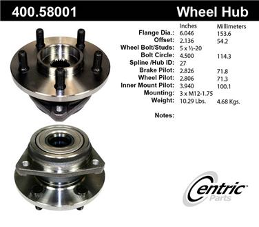 Axle Bearing and Hub Assembly CE 400.58001E