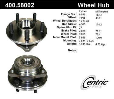 Axle Bearing and Hub Assembly CE 400.58002E