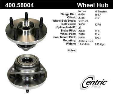 Axle Bearing and Hub Assembly CE 400.58004E