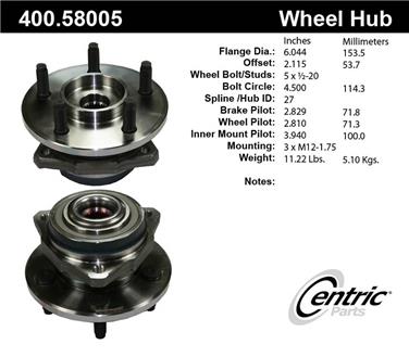 Axle Bearing and Hub Assembly CE 400.58005E
