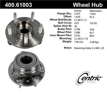 Axle Bearing and Hub Assembly CE 400.61003E