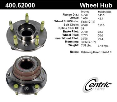 Axle Bearing and Hub Assembly CE 400.62000E